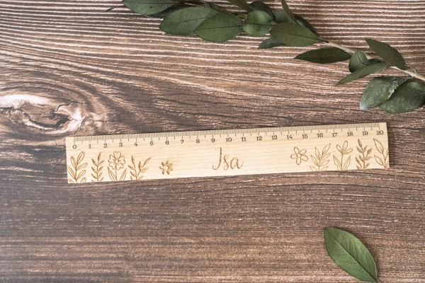 Lineal flower -personalisiert-